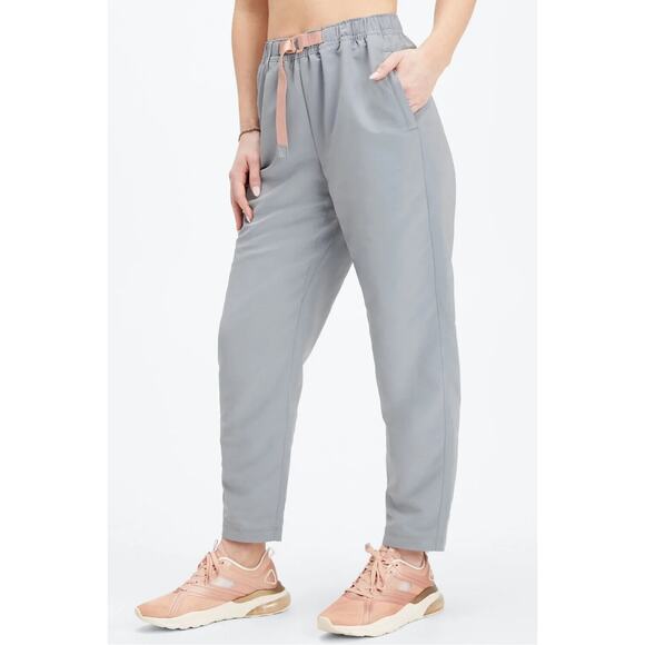 Fabletics Wander Hike Pants Women M Medium Slate Chafe Resistant Zip Pocket - Picture 12 of 14